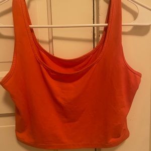 orange tank top